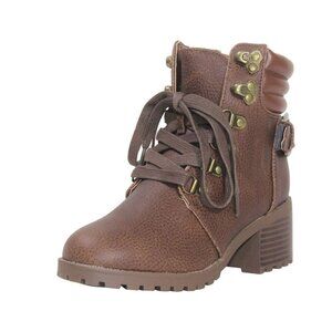 Mia Annamaria Combat Boots Lace-Up Shoes Cognac size 7.5